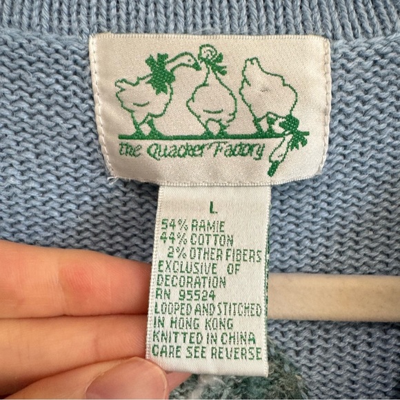 The Quacker Factory Women’s Large Winter Snowman Knitted Cardigan VTG Cabincore - Picture 3 of 10